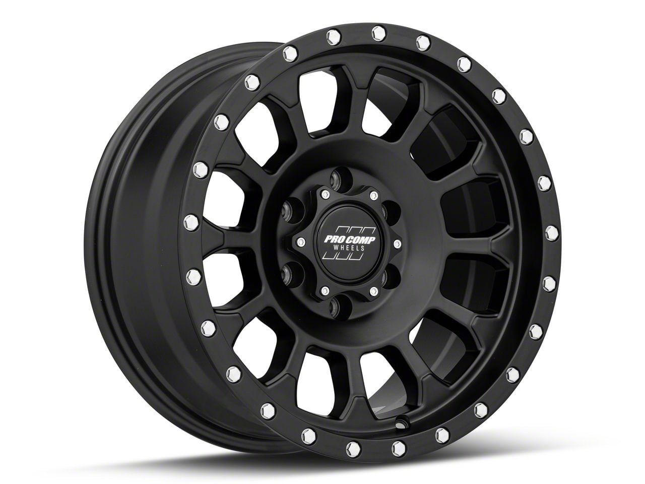 Pro Comp Wheels Silverado Rockwell Satin Black 6-Lug Wheel - 17x8.5 ...