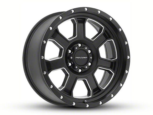 Pro Comp Wheels Sledge Satin Black Milled 5-Lug Wheel; 20x9; 0mm Offset (09-18 RAM 1500)