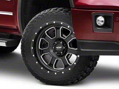 Pro Comp Wheels Sledge Satin Black Milled 6-Lug Wheel; 20x9; 0mm Offset (14-18 Sierra 1500)