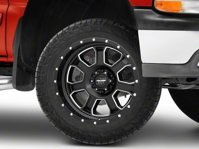 Pro Comp Wheels Sledge Satin Black Milled 6-Lug Wheel; 20x9; 0mm Offset (99-06 Silverado 1500)