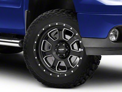 Pro Comp Wheels Sledge Satin Black Milled 6-Lug Wheel; 20x9; 0mm Offset (07-13 Sierra 1500)