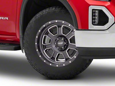 Pro Comp Wheels Sledge Satin Black Milled 6-Lug Wheel; 20x9; 0mm Offset (19-25 Sierra 1500)