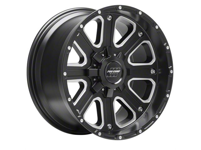 Pro Comp Wheels Axis Satin Black 8-Lug Wheel; 17x9; -6mm Offset (17-22 F-250 Super Duty)