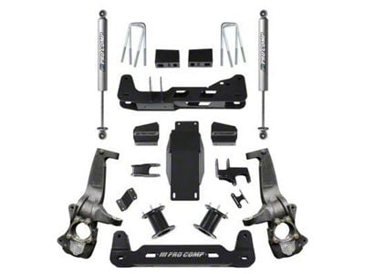 Pro Comp Suspension 6-Inch Suspension Lift Kit with PRO-M Shocks (19-24 4WD Sierra 1500, Excluding AT4, Denali)
