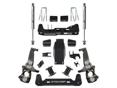 Pro Comp Suspension 6-Inch Suspension Lift Kit with PRO-M Shocks (19-25 4WD Silverado 1500, Excluding Trail Boss)