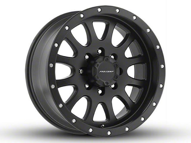 Pro Comp Wheels Syndrome Satin Black 6-Lug Wheel; 17x9; -6mm Offset (07-13 Sierra 1500)