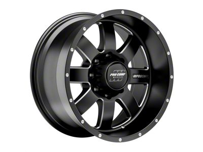 Pro Comp Wheels Trilogy Satin Black 8-Lug Wheel; 17x9; -6mm Offset (06-08 RAM 1500 Mega Cab)