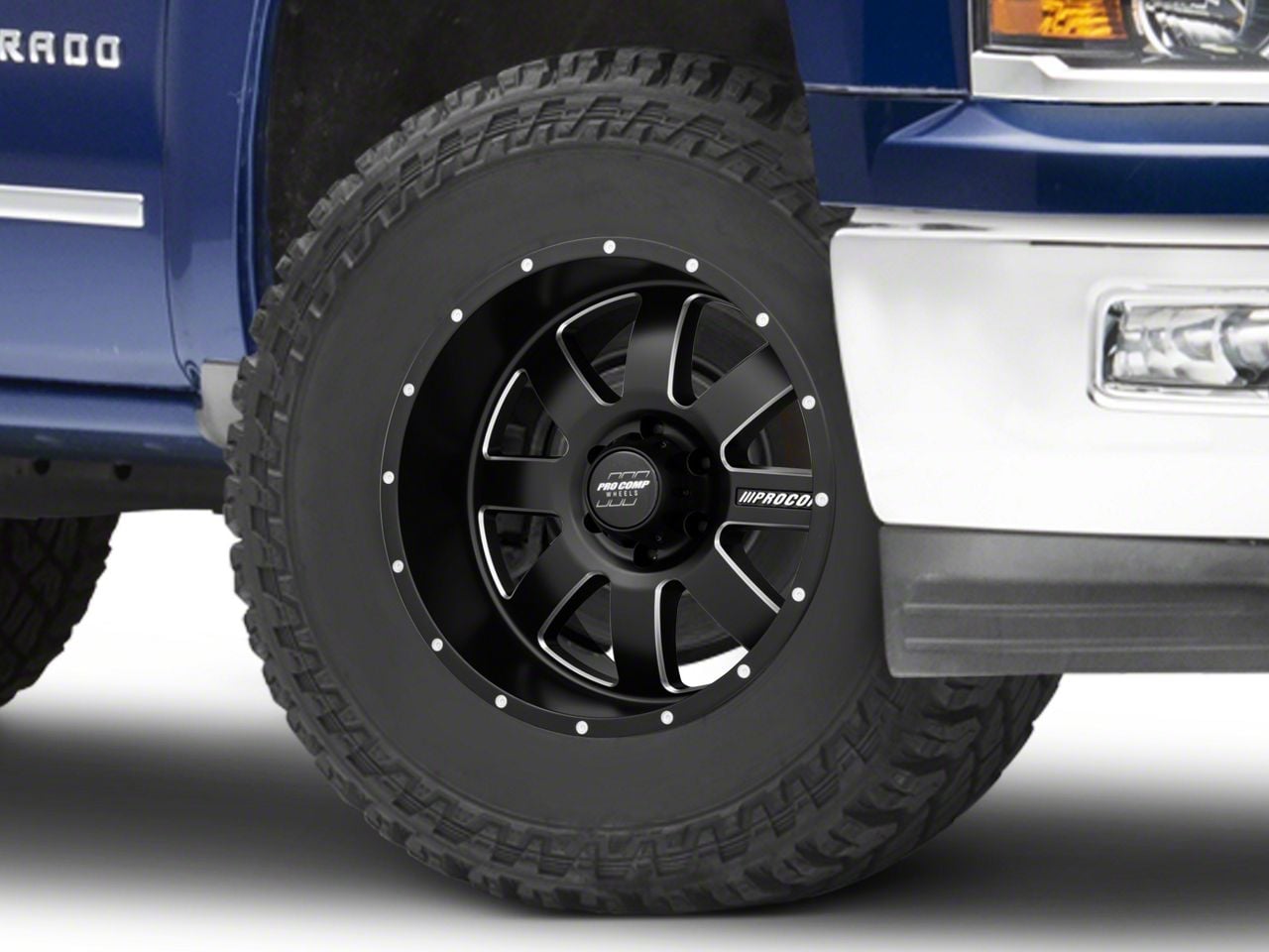 Pro Comp Wheels Silverado Trilogy Satin Black 6-Lug Wheel - 17x9; -6mm ...