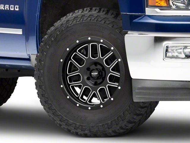 Pro Comp Wheels Vertigo Satin Black Milled 6-Lug Wheel; 17x9; -6mm Offset (14-18 Silverado 1500)