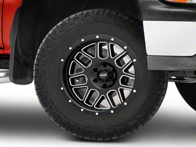 Pro Comp Wheels Vertigo Satin Black Milled 6-Lug Wheel; 18x9; 0mm Offset (99-06 Silverado 1500)