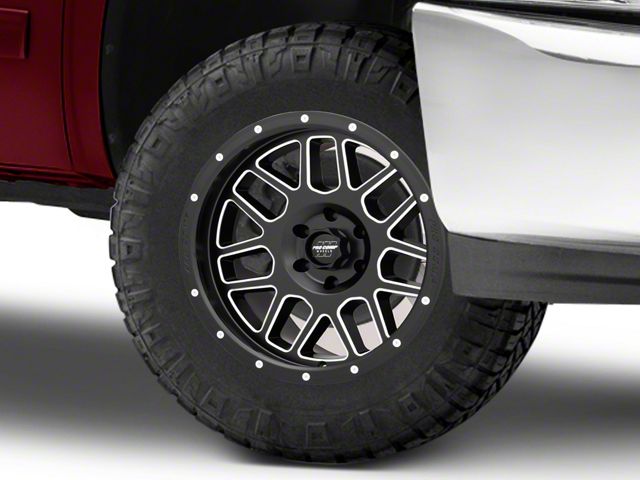 Pro Comp Wheels Vertigo Satin Black Milled 6-Lug Wheel; 18x9; 0mm Offset (07-13 Silverado 1500)