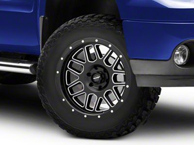 Pro Comp Wheels Vertigo Satin Black Milled 6-Lug Wheel; 18x9; 0mm Offset (07-13 Sierra 1500)