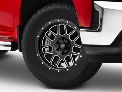 Pro Comp Wheels Vertigo Satin Black Milled 6-Lug Wheel; 18x9; 0mm Offset (19-25 Silverado 1500)