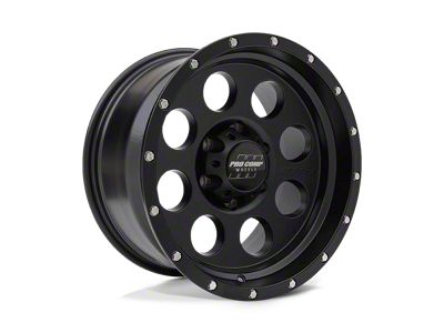 Pro Comp Wheels Proxy Satin Black 8-Lug Wheel; 17x9; -6mm Offset (01-06 Silverado 2500 HD)