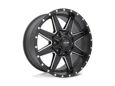 Pro Comp Wheels Quick 8 Satin Black Milled 8-Lug Wheel; 20x9; 0mm Offset (01-06 Silverado 2500 HD)