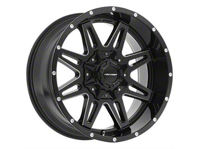 Pro Comp Wheels Blockade Gloss Black Milled 8-Lug Wheel; 20x9.5; -6mm Offset (03-09 RAM 3500 SRW)