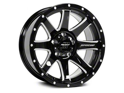 Pro Comp Wheels Patriot Gloss Black Milled 6-Lug Wheel; 20x9; 0mm Offset (07-13 Sierra 1500)