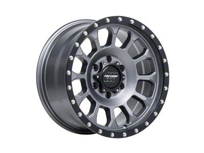 Pro Comp Wheels Rockwell Matte Graphite with Black Lip 6-Lug Wheel; 17x8; 0mm Offset (07-13 Sierra 1500)