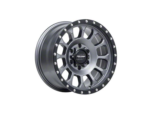 Pro Comp Wheels Rockwell Matte Graphite with Black Lip 6-Lug Wheel; 17x8; 0mm Offset (07-13 Sierra 1500)