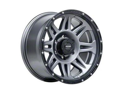Pro Comp Wheels Torq Graphite with Black Lip 6-Lug Wheel; 17x8; 0mm Offset (07-13 Sierra 1500)