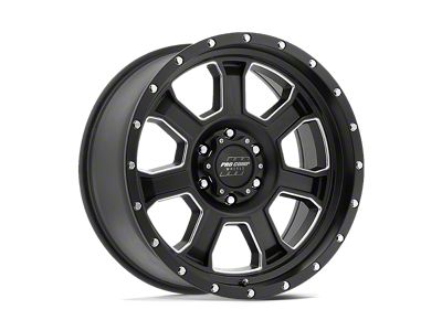 Pro Comp Wheels Sledge Satin Black Milled 6-Lug Wheel; 20x9; 0mm Offset (07-13 Silverado 1500)