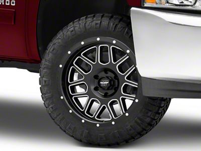 Pro Comp Wheels Vertigo Satin Black Milled 6-Lug Wheel; 20x9; -12mm Offset (07-13 Silverado 1500)