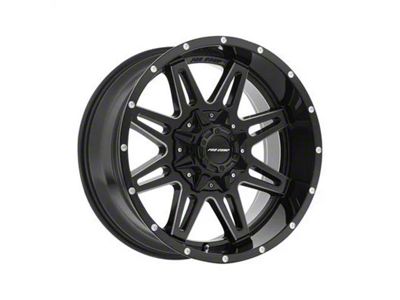 Pro Comp Wheels Blockade Gloss Black Machined 8-Lug Wheel; 20x9.5; 0mm Offset (11-14 Silverado 2500 HD)