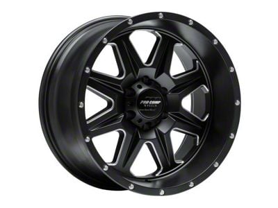 Pro Comp Wheels 63 Series Recon Satin Black Milled 6-Lug Wheel; 17x9; -6mm Offset (07-14 Yukon)