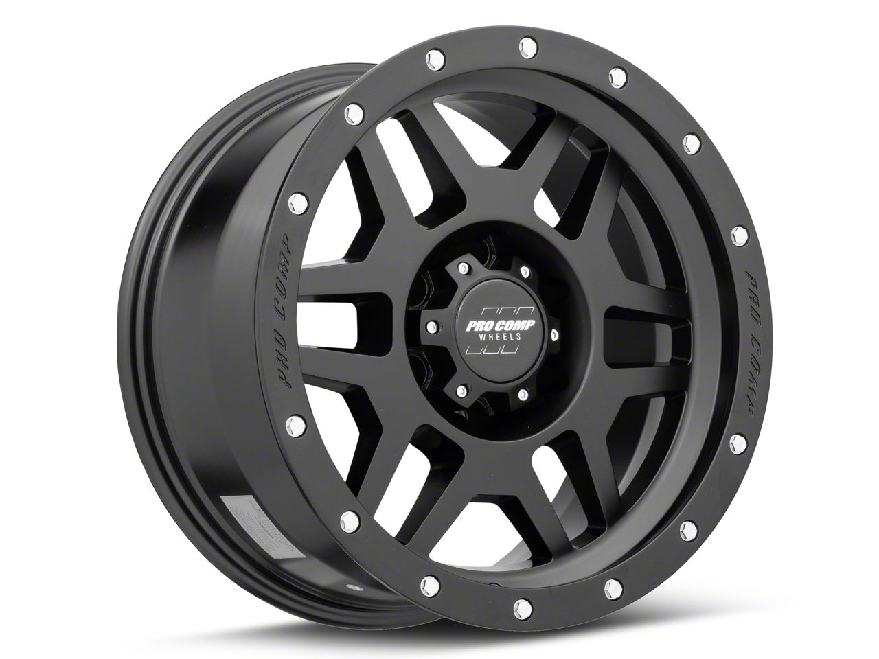 Pro Comp Wheels Yukon Phaser Satin Black 6-Lug Wheel; 18x9; 12mm Offset ...