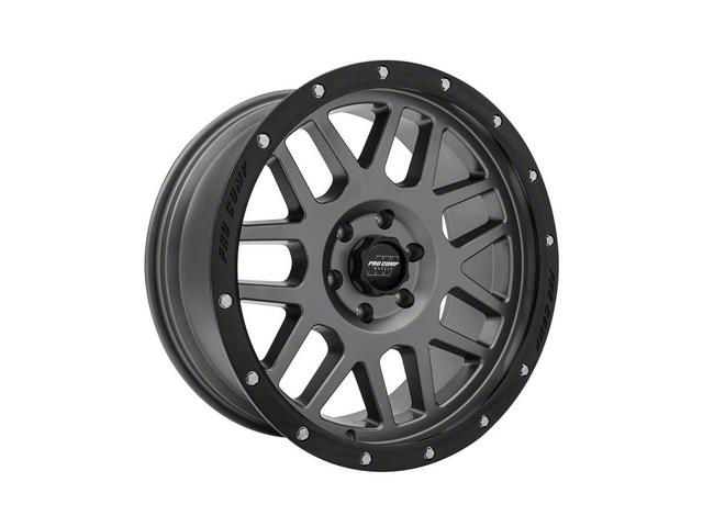 Pro Comp Wheels Vertigo Dark Gray with Black Lip 6-Lug Wheel; 17x9; -6mm Offset (07-14 Yukon)