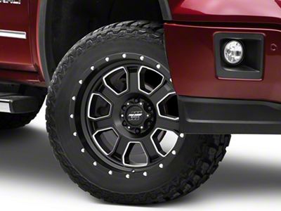 Pro Comp Wheels Sledge Satin Black Milled 6-Lug Wheel; 20x9; 0mm Offset (14-18 Sierra 1500)
