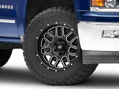 Pro Comp Wheels Vertigo Satin Black Milled 6-Lug Wheel; 20x9; -12mm Offset (14-18 Silverado 1500)