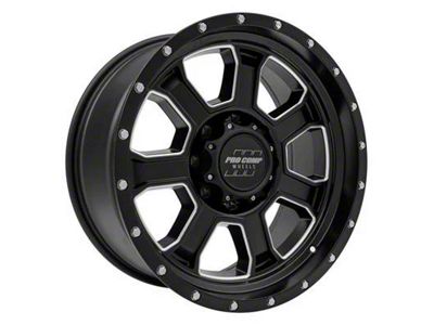 Pro Comp Wheels Sledge Satin Black 8-Lug Wheel; 20x9; 0mm Offset (15-19 Silverado 2500 HD)