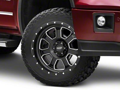 Pro Comp Wheels Sledge Satin Black Milled 6-Lug Wheel; 20x9; 0mm Offset (99-06 Sierra 1500)