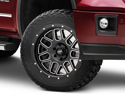 Pro Comp Wheels Vertigo Satin Black Milled 6-Lug Wheel; 20x9; -12mm Offset (14-18 Sierra 1500)