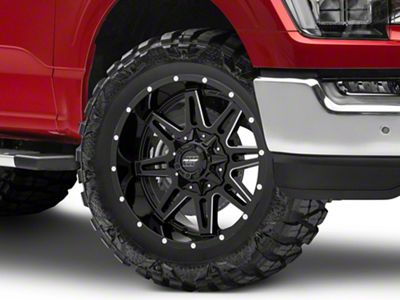 Pro Comp Wheels Blockade Gloss Black Milled 6-Lug Wheel; 20x9.5; -6mm Offset (21-24 F-150)