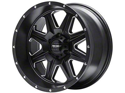 Pro Comp Wheels 63 Series Recon Satin Black Milled 8-Lug Wheel; 20x10; -18mm Offset (23-25 F-250 Super Duty)