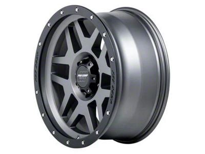 Pro Comp Wheels Phaser Matte Graphite with Black Lip 6-Lug Wheel; 17x9; -6mm Offset (2024 Ranger)
