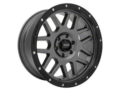 Pro Comp Wheels Vertigo Dark Gray with Black Lip 6-Lug Wheel; 17x9; -6mm Offset (24-25 Ranger)