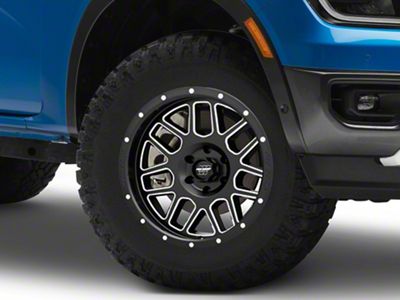 Pro Comp Wheels Vertigo Satin Black Milled 6-Lug Wheel; 17x9; -6mm Offset (24-25 Ranger)