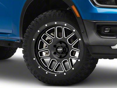 Pro Comp Wheels Vertigo Satin Black Milled 6-Lug Wheel; 20x9; -12mm Offset (24-25 Ranger)