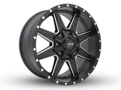 Pro Comp Wheels Quick 8 Satin Black Milled 8-Lug Wheel; 20x9; 0mm Offset (94-02 RAM 3500 SRW)