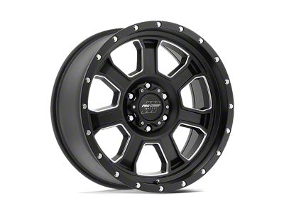 Pro Comp Wheels Sledge Satin Black Milled 6-Lug Wheel; 20x9; 0mm Offset (99-06 Sierra 1500)