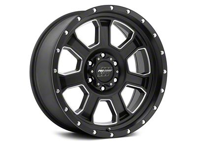 Pro Comp Wheels Sledge Satin Black Milled 6-Lug Wheel; 17x9; -6mm Offset (99-06 Sierra 1500)