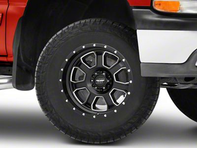 Pro Comp Wheels Sledge Satin Black Milled 6-Lug Wheel; 17x9; -6mm Offset (99-06 Silverado 1500)