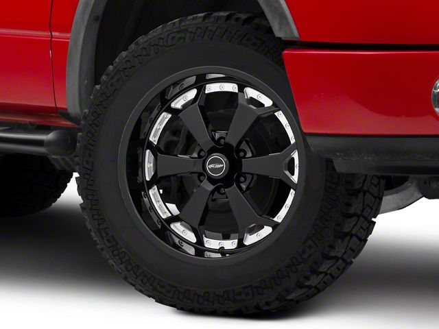 Pro Comp Wheels Adrenaline Gloss Black Milled 6-Lug Wheel; 20x9; 0mm Offset (04-08 F-150)