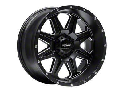 Pro Comp Wheels 63 Series Recon Satin Black Milled 6-Lug Wheel; 20x10; -18mm Offset (23-24 Canyon)