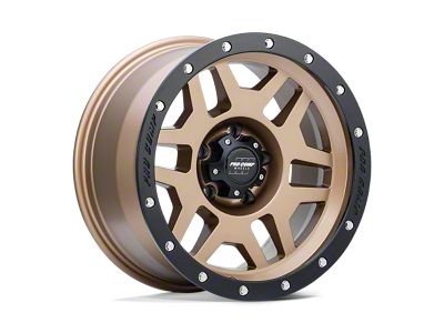 Pro Comp Wheels Phaser Matte Bronze with Black Lip 6-Lug Wheel; 17x9; -6mm Offset (23-24 Canyon)