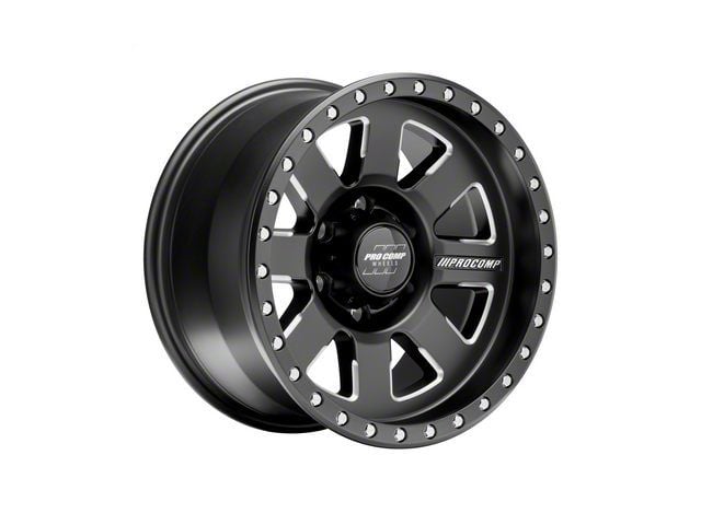 Pro Comp Wheels Canyon Trilogy Pro Satin Black 6-Lug Wheel; 17x9; -6mm ...