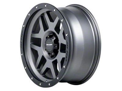 Pro Comp Wheels Phaser Matte Graphite with Black Lip 6-Lug Wheel; 17x9; -6mm Offset (23-24 Colorado)